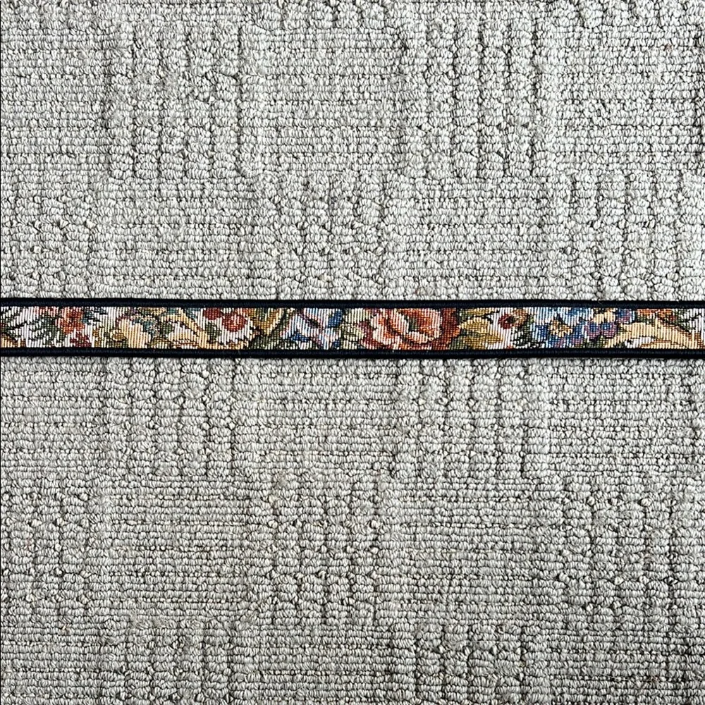 Kandell & Marcus Black Suede Belt with Patterned Detail